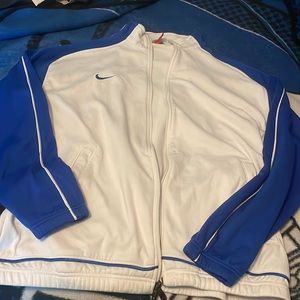 Nike blue and white track jacket